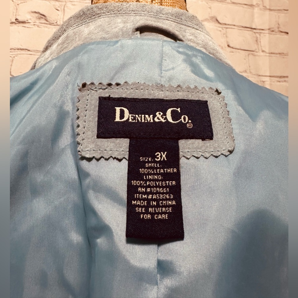 Denim & Co 100% Leather Western Fringe Suede Jacket - Picture 8 of 12